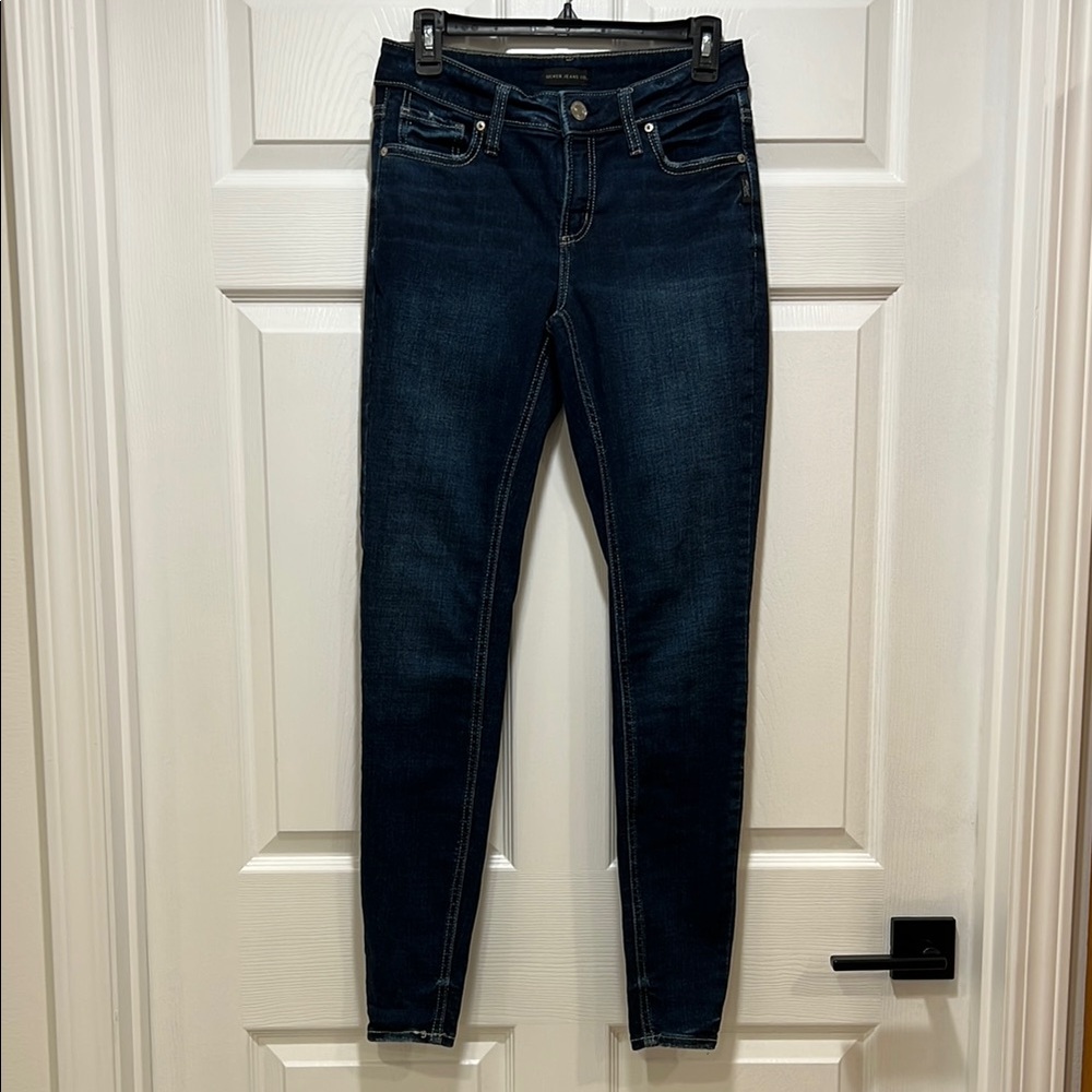 Silver Elyse Dark Indigo Skinny Jeans